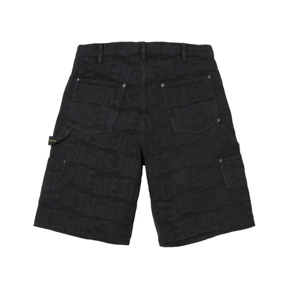 Shorts Supreme Repeat Jacquard Double Knee Denim Black SS26-W12 foto 1