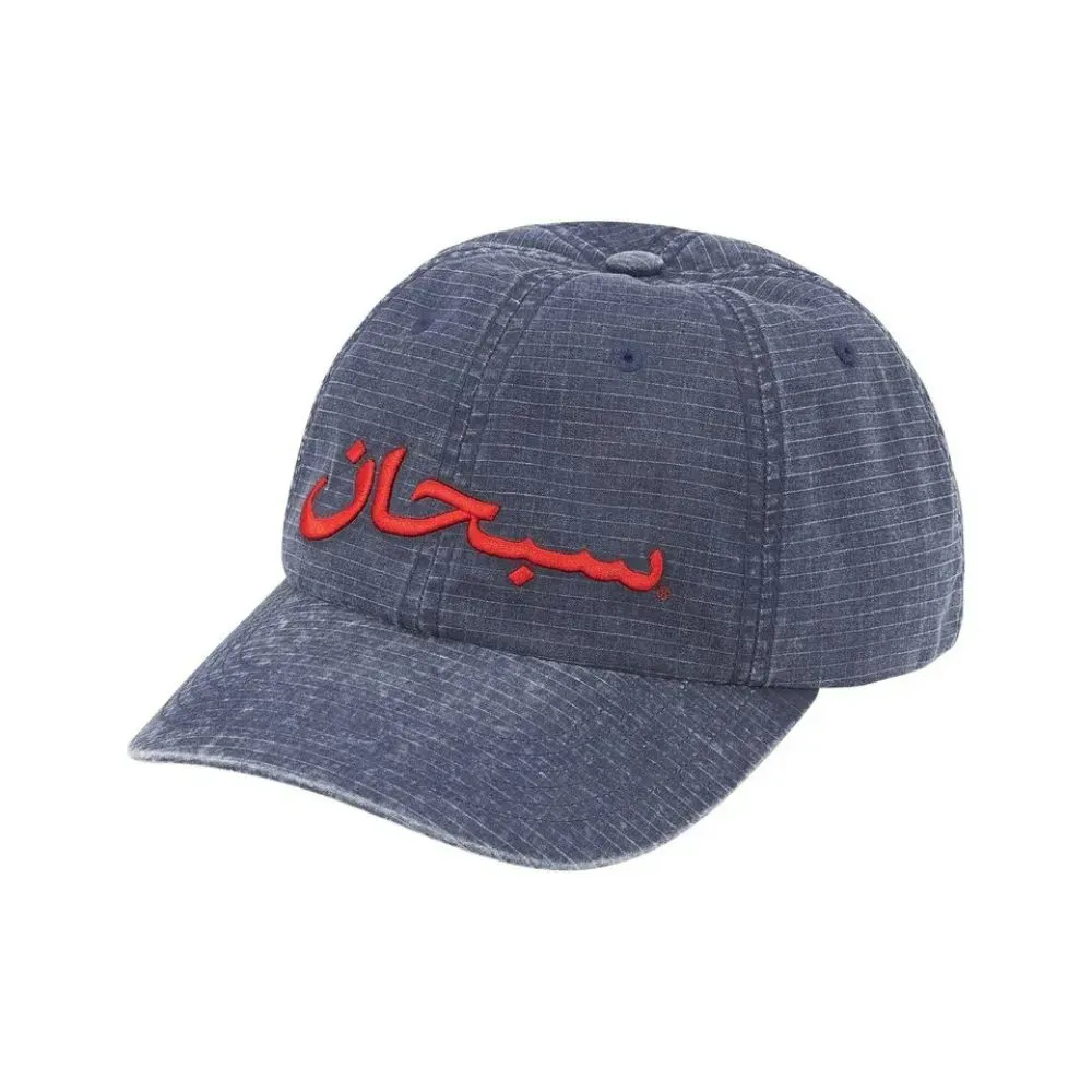 Boné Supreme Arabic Logo Ripstop 6-Panel Navy SS26-W12 - Droper