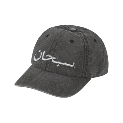 Boné Supreme Arabic Logo Ripstop 6-Panel Black SS26-W12 - Droper