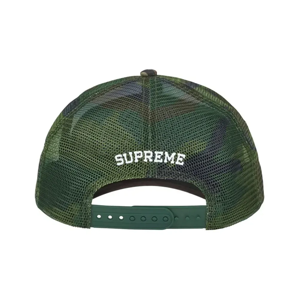 Boné Supreme Western Embroidered Mesh Back 5-Panel Woodland Camo