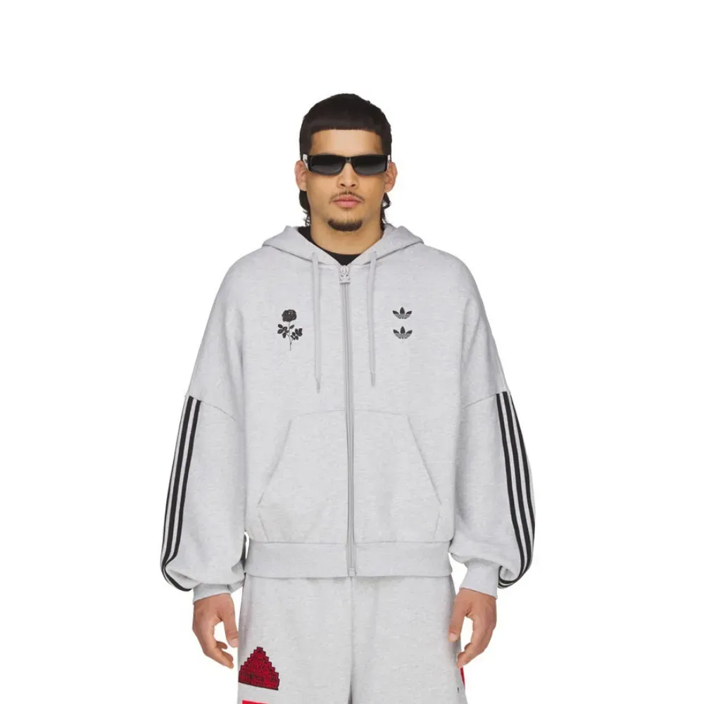 Willy Chavarria x adidas Moletom Full Zig Grey - Droper