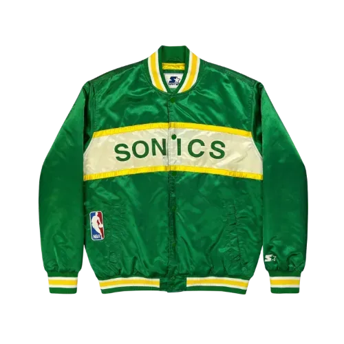 STARTER スターター NBA magic 中綿ブルゾン USA アメリカ Jaqueta Starter Vintage NBA Seattle SuperSonics Green - Droper