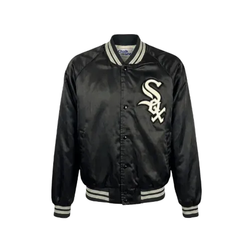 Chalk Line White Sox（ホワイトソックス）ナイロンジャケット Jaqueta Chalk Line Vintage MLB Chicago White Sox Black - Droper