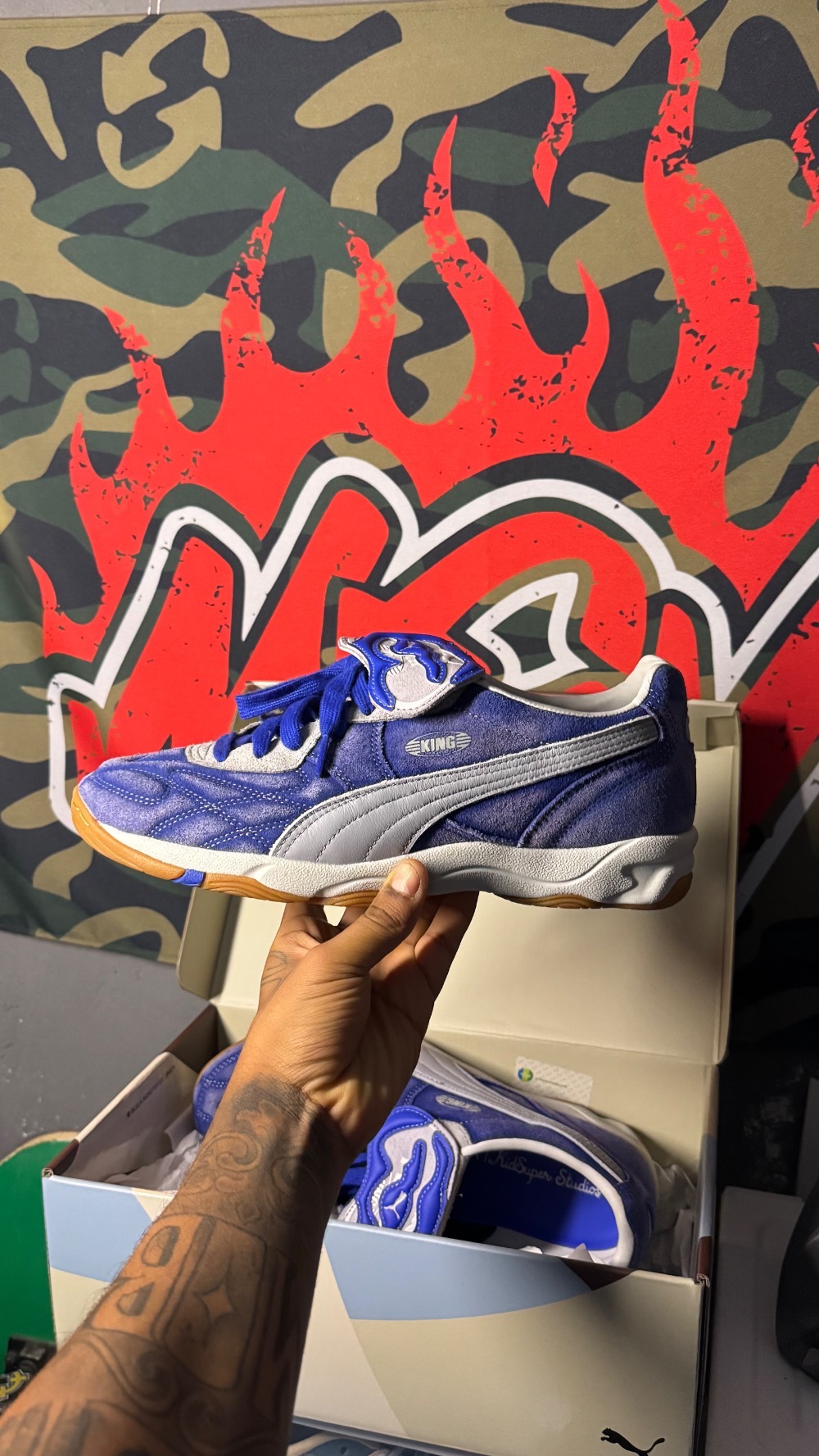 KidSuper x Puma King Indoor Dart Blue