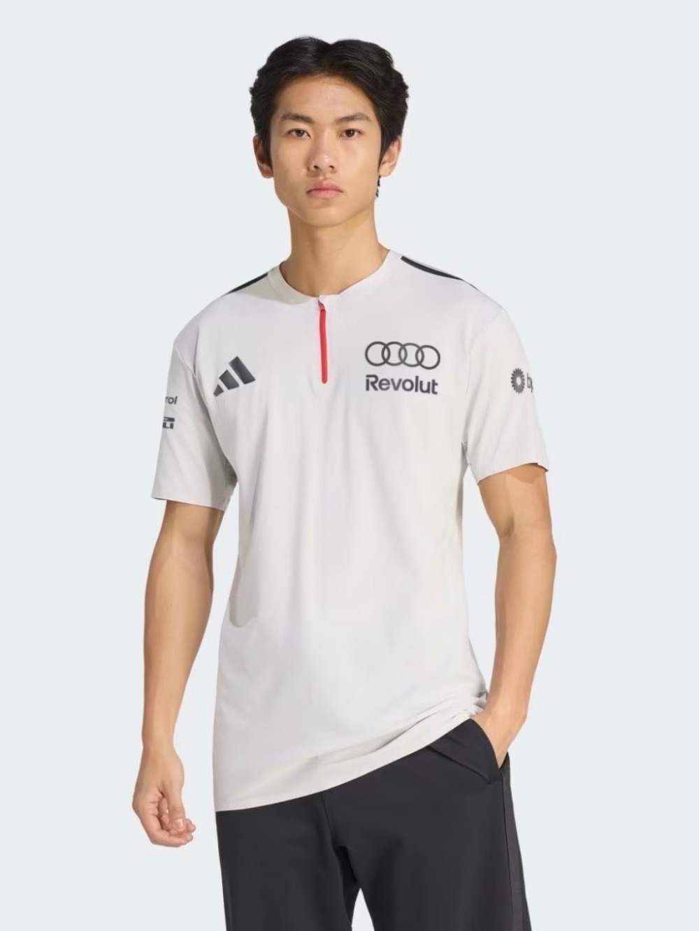 Audi x adidas Camiseta Polo Engineering Marketing Chalk Pearl — P / M / G / XG, Novo
