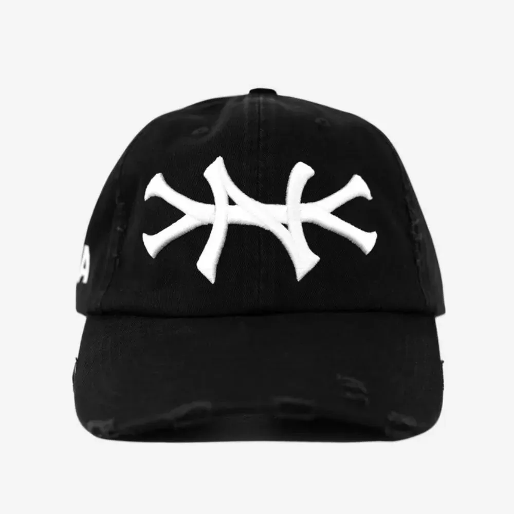 Boné oMA Studios NY Distressed Black White - Droper