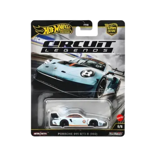 HotWheels Premium Circuit Legends Porsche 911 Gt3 R Light Blue 992