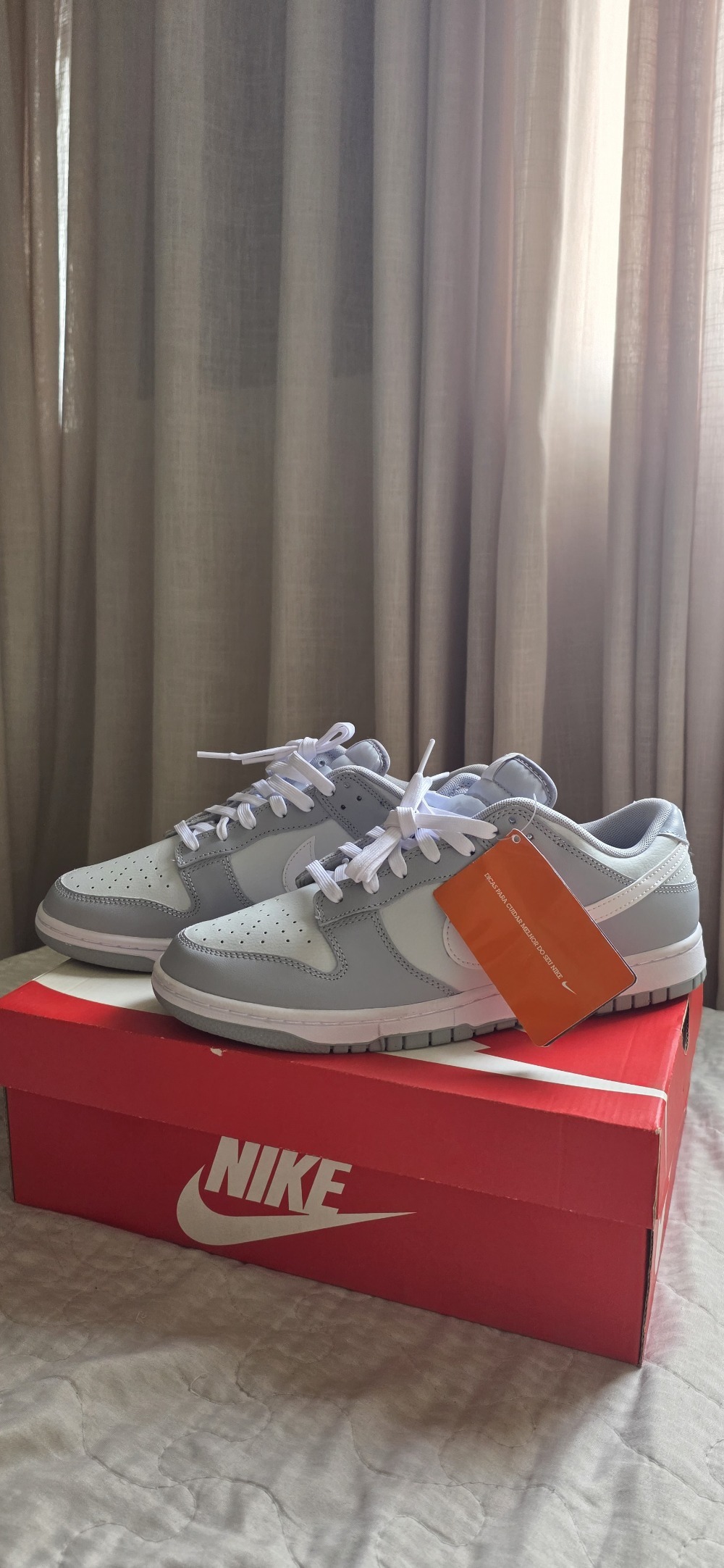 Nike Dunk Low Grey White — 42, Novo