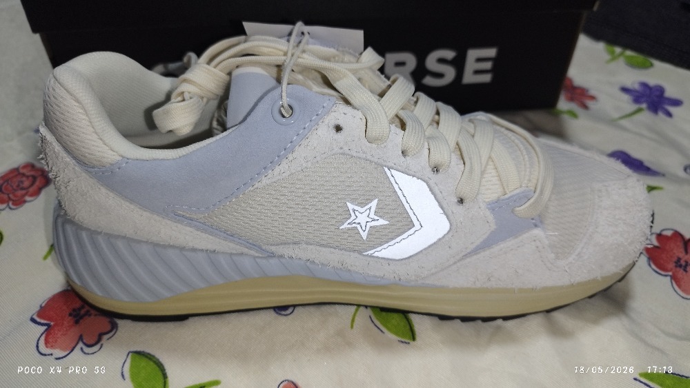 Converse Wave Trainer Peak Style Cano Baixo Beige Egret Light Dune