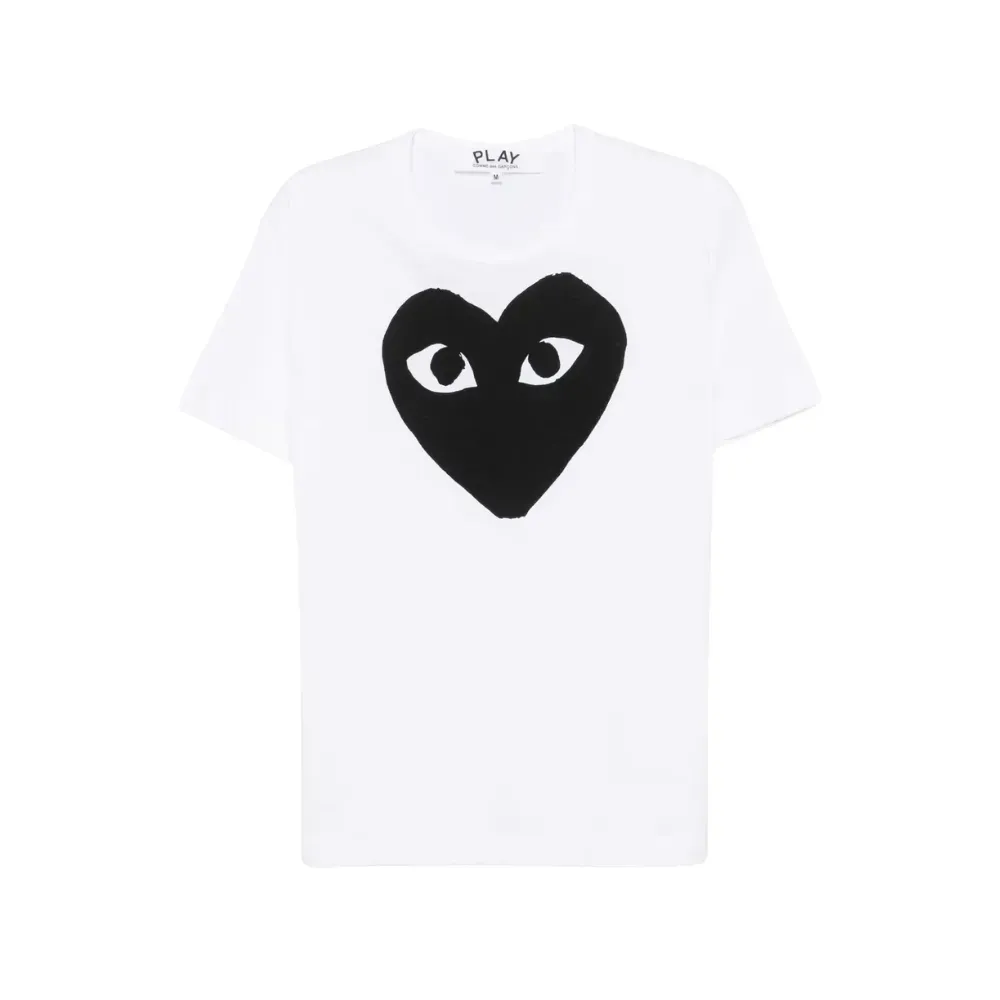 Camiseta Comme des Garcons Play Black Heart White - Droper