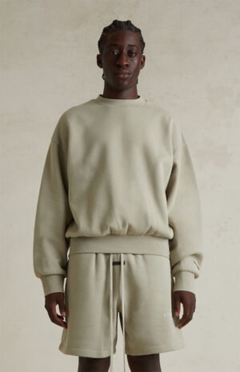 Moletom Crewneck Fear of God Abbey Stone Grey — XG, Novo