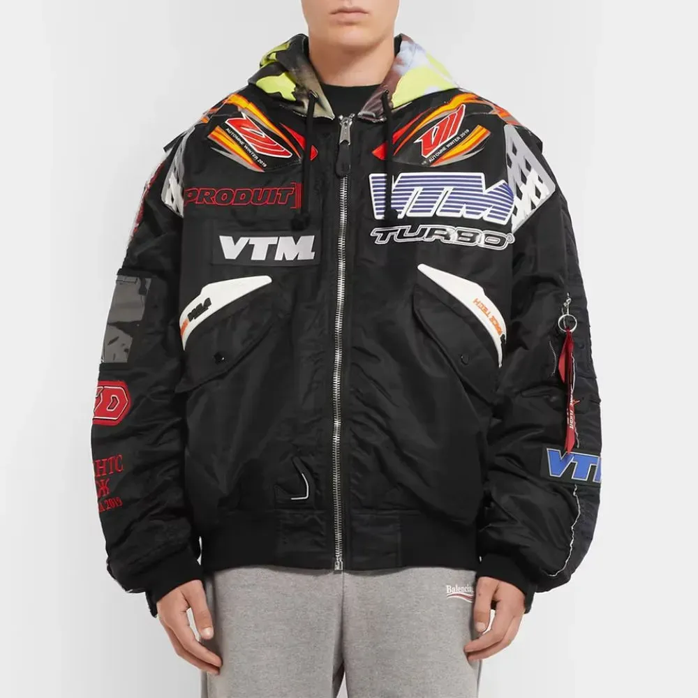 Alpha Industries x Vetements Jaqueta Racing Bomber Black - Droper