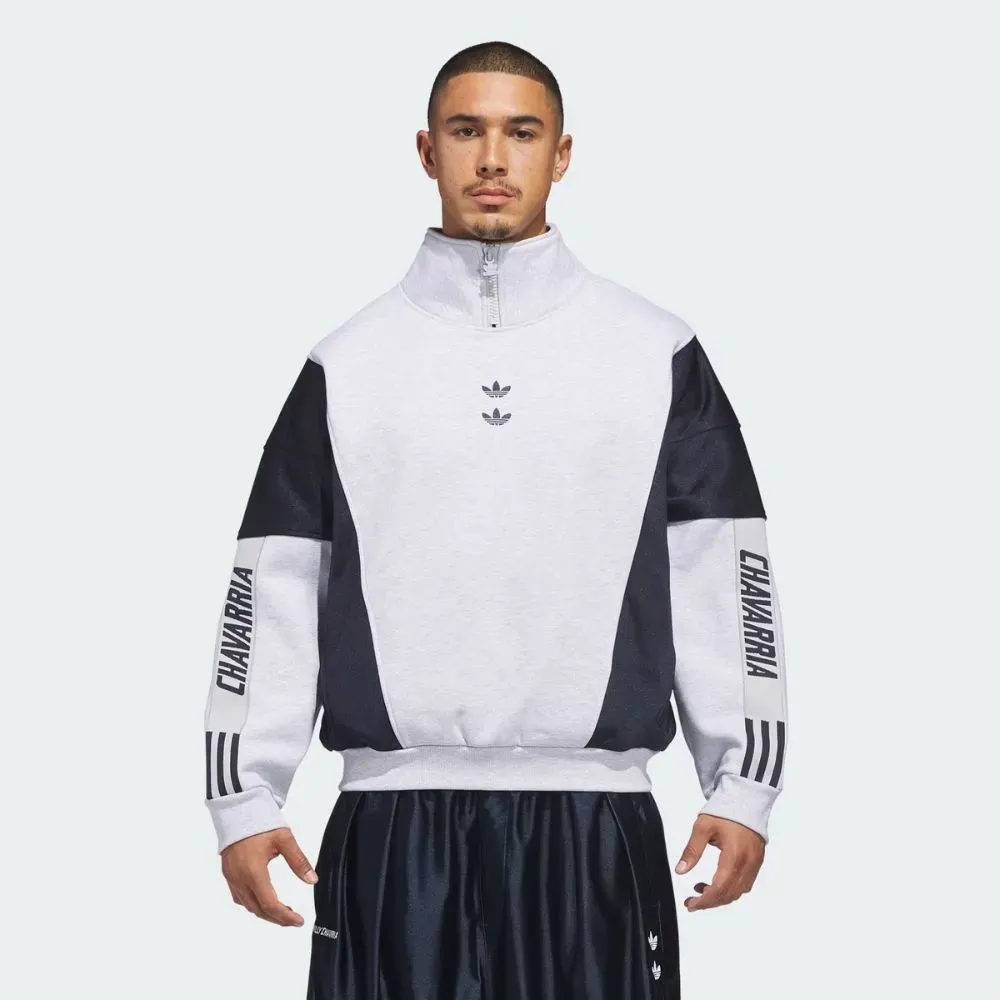 Willy Chavarria x adidas Moletom Watsonville Mockneck Light Grey