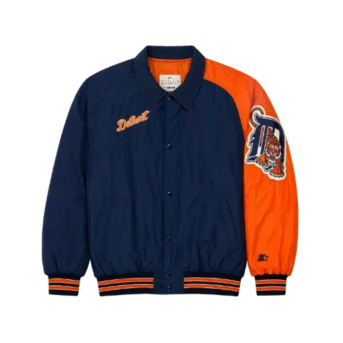値段交渉⭕️ 古着 90'S Starter MLB DETROIT TIGERS Jaqueta Starter Vintage MLB Detroit Tigers - Droper