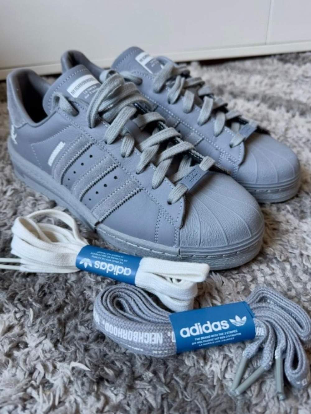 Neighborhood x adidas Superstar Cement Gray