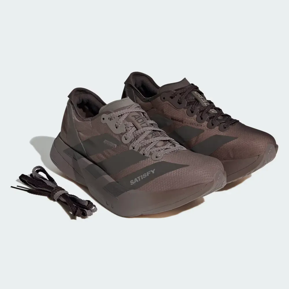 Satisfy x adidas Adizero Adios Pro 4 Brown Aurora Coffee Met. - Droper