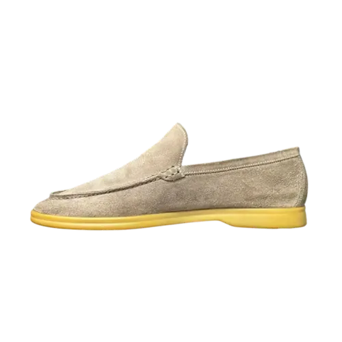 Sapato Loro Piana Loafer Summer Walk Slip On Suede Tan