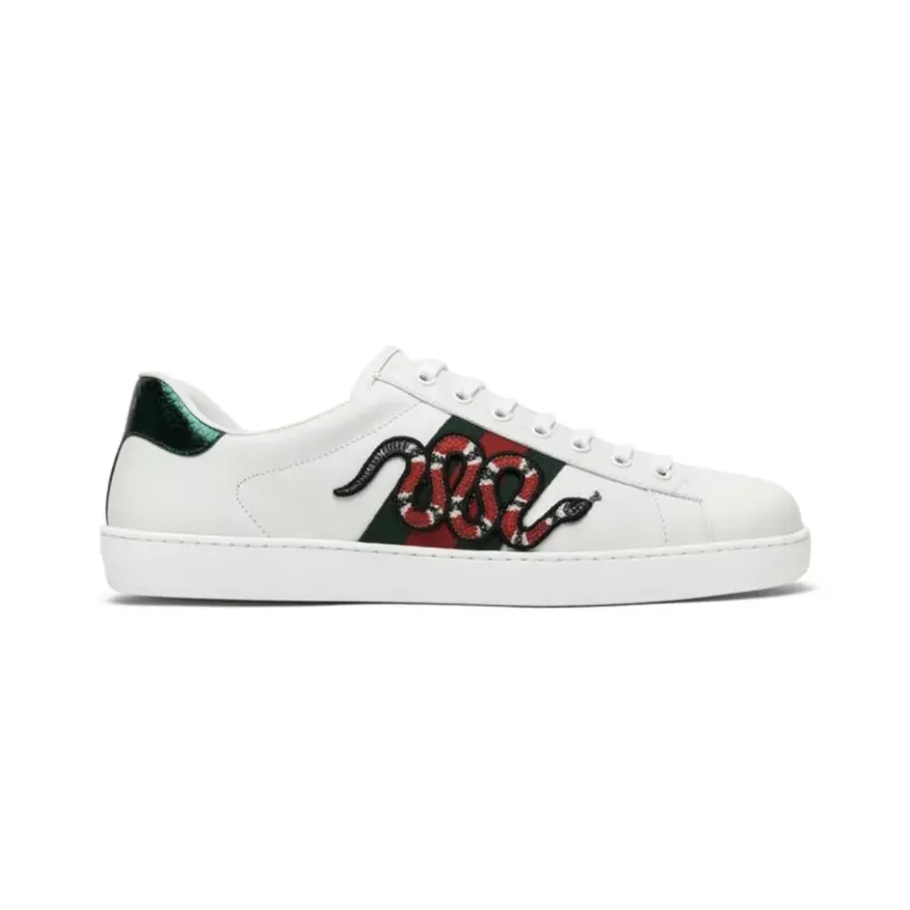 Gucci Ace Embroidered Snake White foto 1