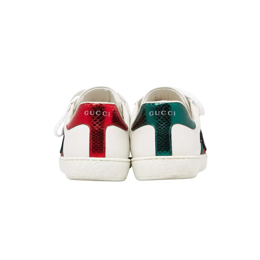 Gucci Ace Embroidered Snake White foto 3