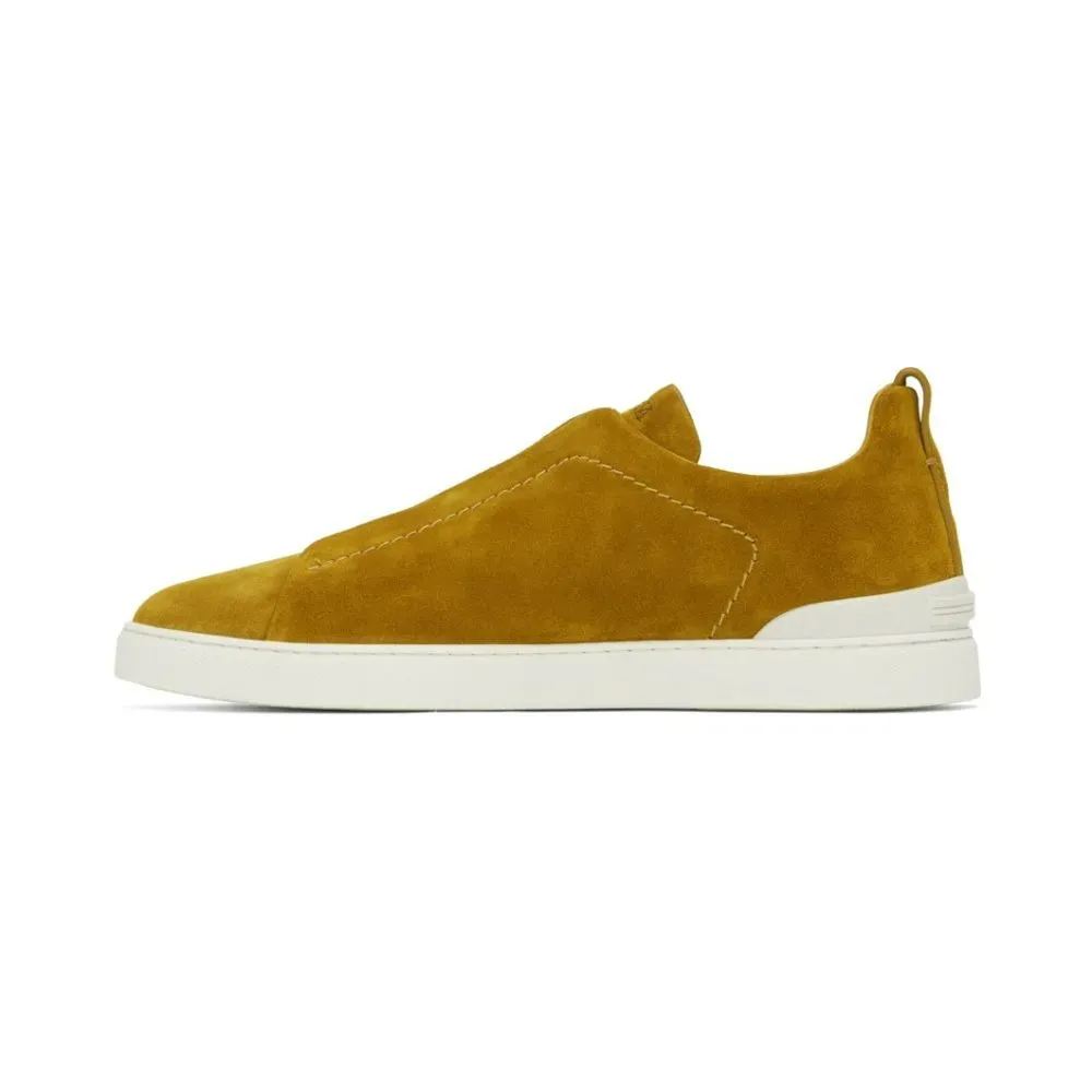 Zegna Triple Stitch Vintage Suede Tan - Droper