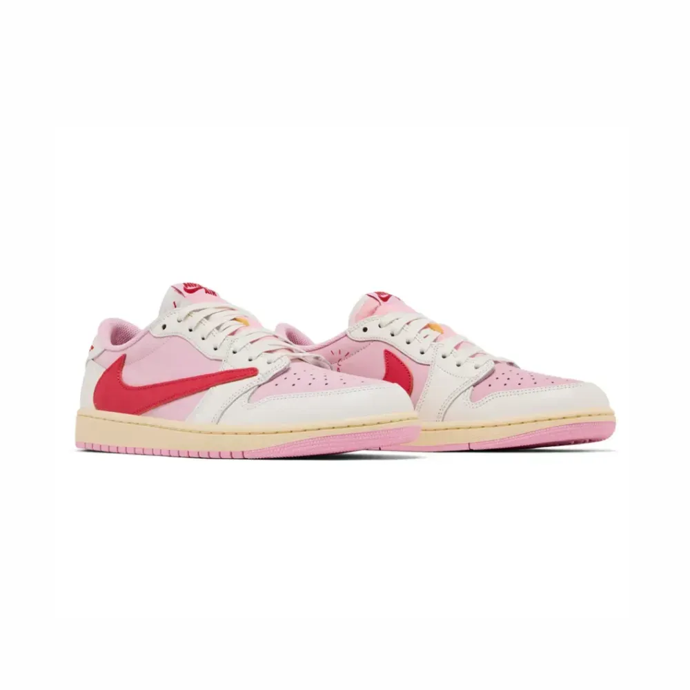 Travis Scott x Air Jordan 1 Low OG SP Sail Tropical Pink - Droper