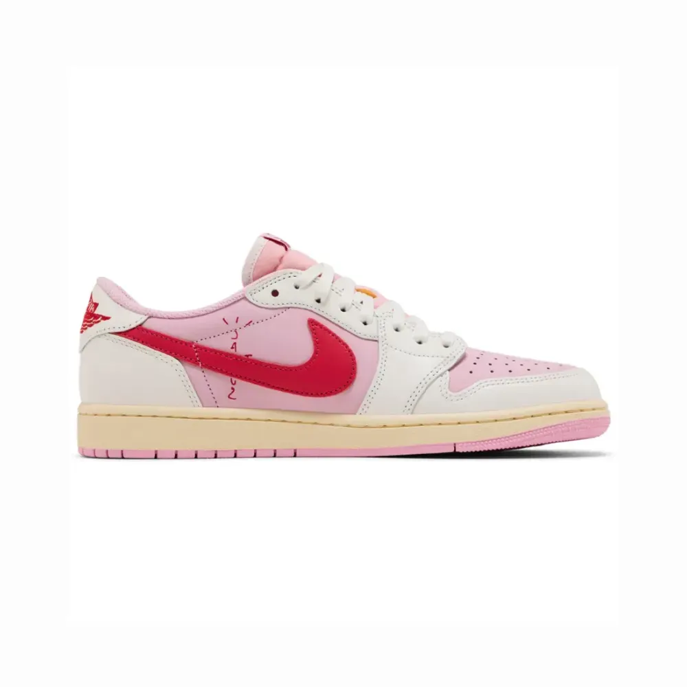 Travis Scott × Jordan1 Low Tropical Pink Travis Scott x Air Jordan 1 Low OG SP Sail Tropical Pink - Droper
