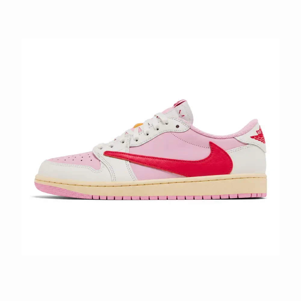 Travis Scott x Air Jordan 1 Low OG SP Sail Tropical Pink - Droper