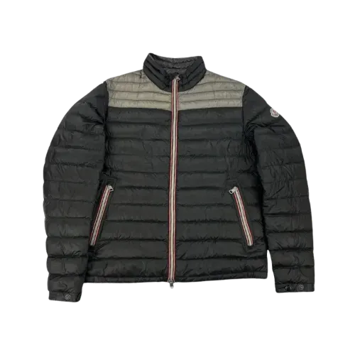 Jaqueta Moncler Cardigan Zíper Com Recorte Matelassê Black - Droper
