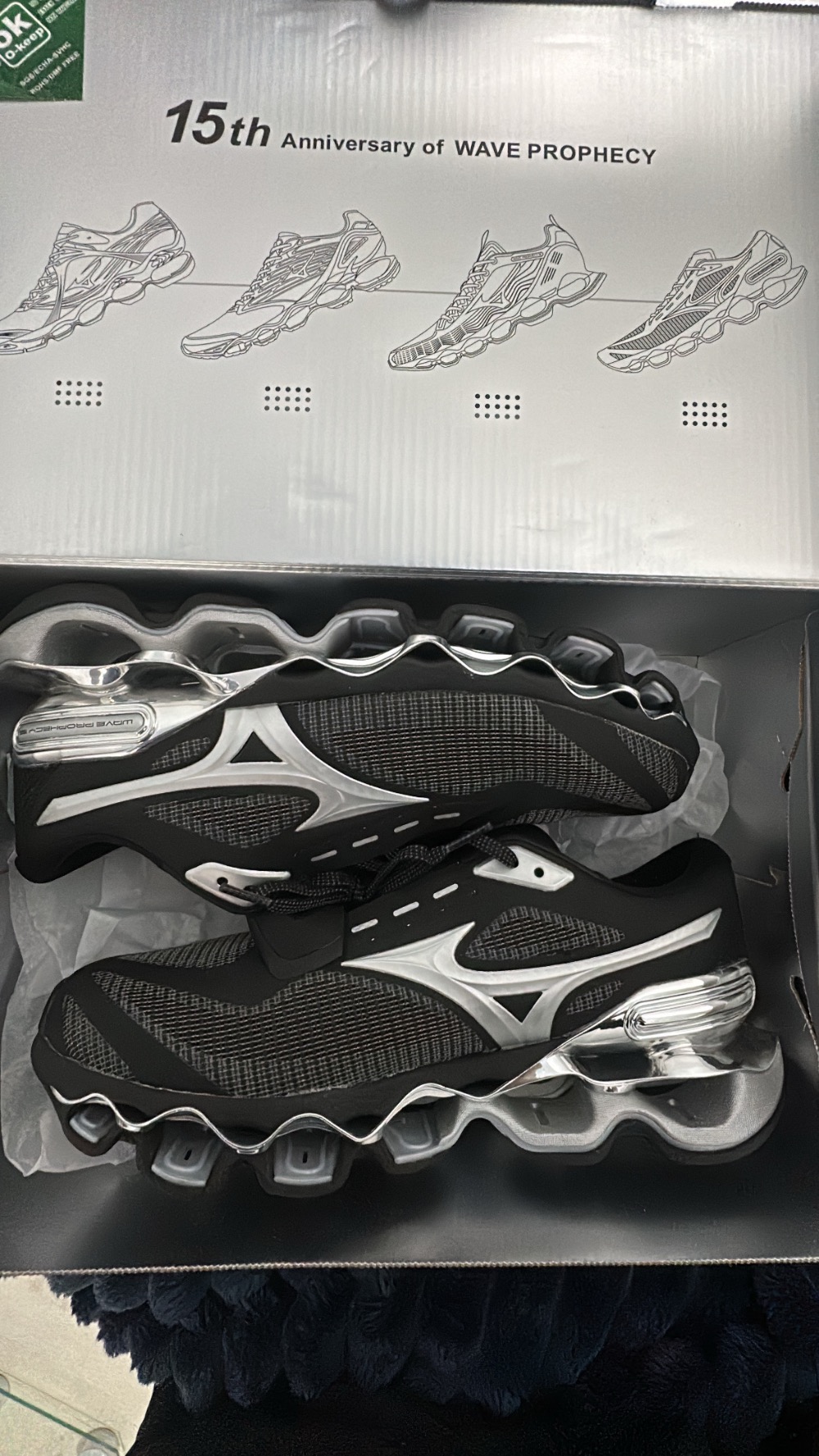 Mizuno Wave Prophecy 15 SE Black Silver — 41, Usado