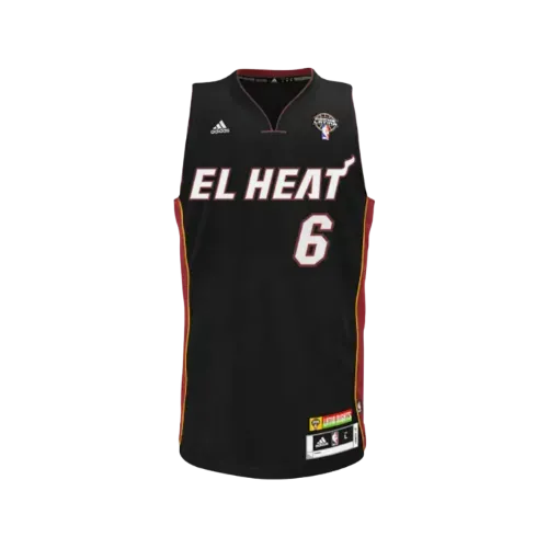 Regata adidas Vintage Jersey LeBron James Miami Heat Latin Nights Black