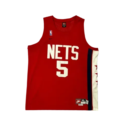 NIKE New Jersey NETS Jason Kidd ユニフォーム Regata Nike vintage Jersey NBA New Jersey Nets Jason Kidd Red - Droper