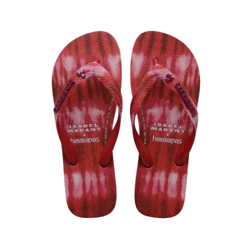 Isabel Marant x Havaianas Chinelo Top Ikat Red