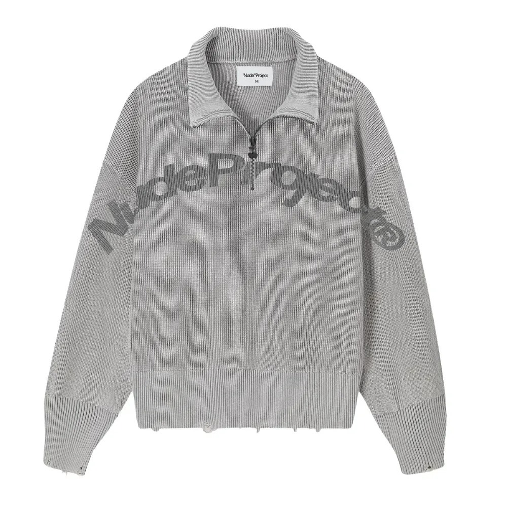 Suéter Nude Project Beast Quarter-Zip Knit Grey — P / M / G / XG, Novo