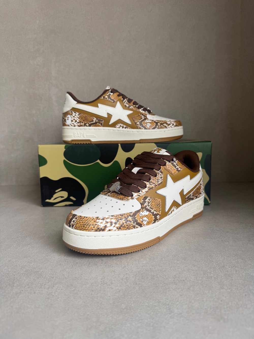 SSENSE x A Bathing Ape Bape Sta Tan Snakeskin