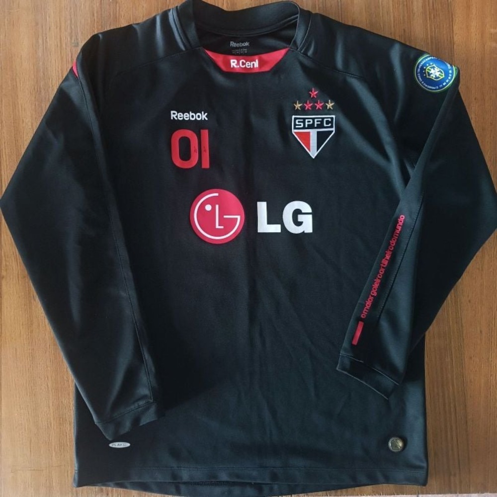 Camisa Original 2009 Goleiro Preta #01 Rogério Ceni São Paulo Reebok SPFC
