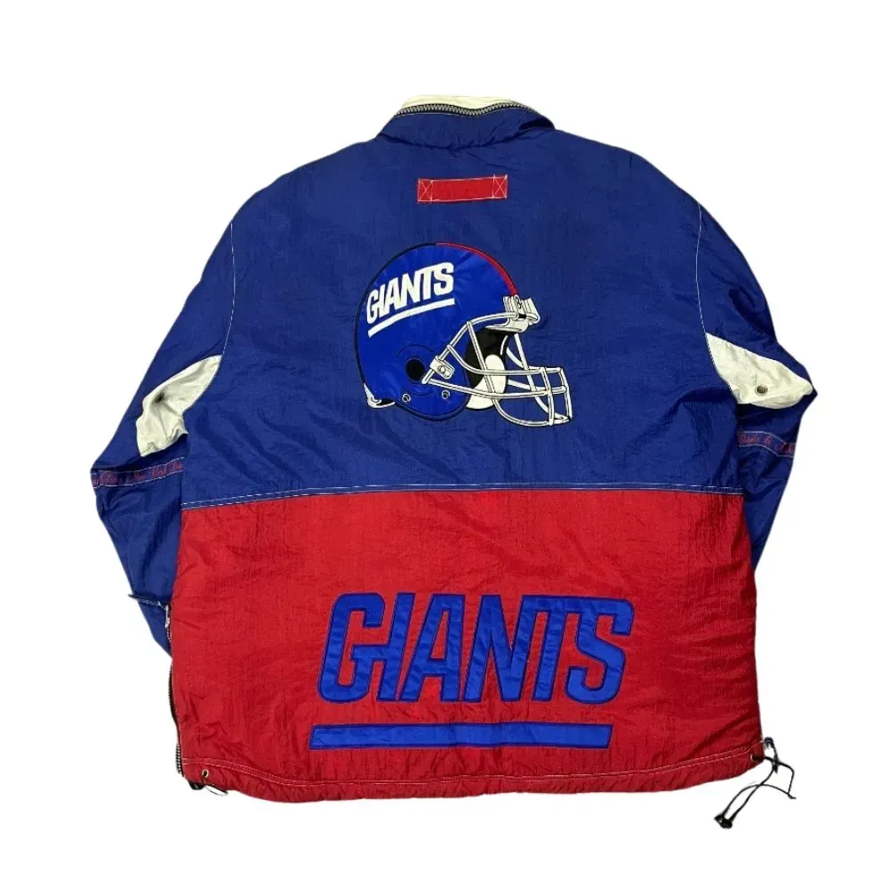 ビンテージ 90’S GIII & CARL BANKS ダラス NFL・レザー G-III & Carl Banks x NFL Vintage Jaqueta Anorak New York Giants
