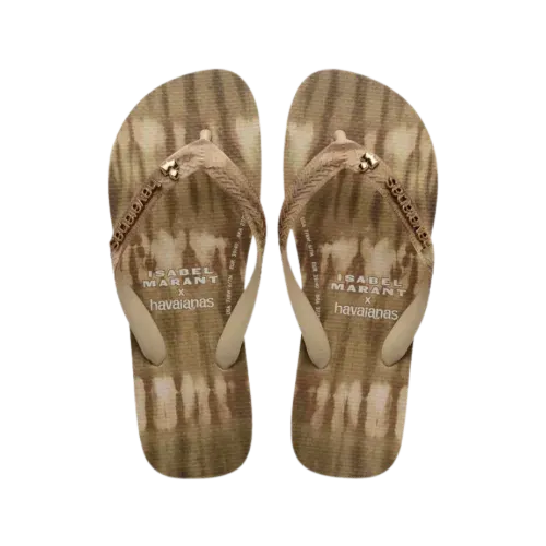 Isabel Marant x Havaianas Chinelo Top Ikat Sand Grey