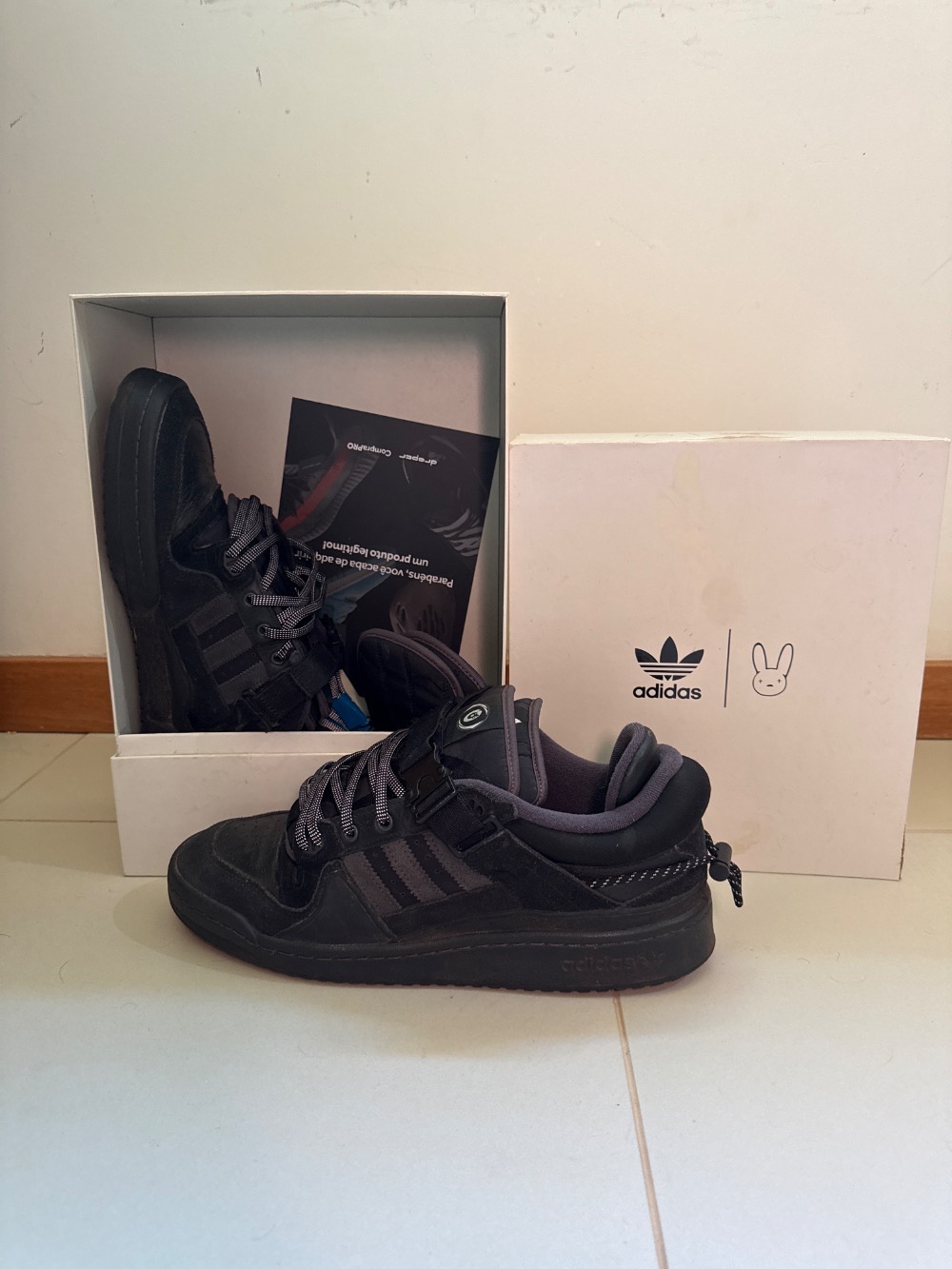 Bad Bunny x Adidas Forum Buckle Low Back To School — 43, Usado