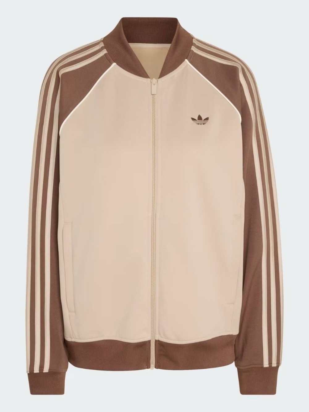 Jaqueta adidas Loose-fitting SST Stone Khaki Wonder White — P / M / G, Novo
