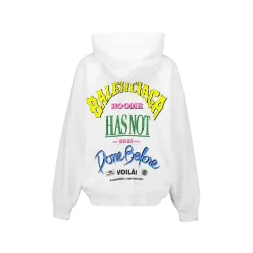 Jaqueta Balenciaga Not Been Done Zip-Up Medium Fit White - Droper
