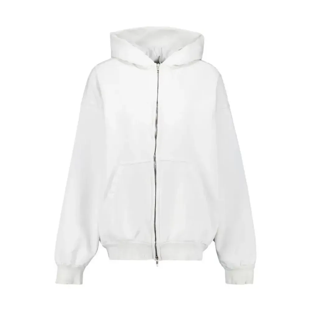 Jaqueta Balenciaga Not Been Done Zip-Up Medium Fit White - Droper
