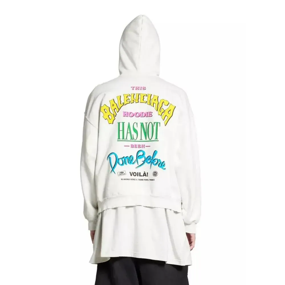 Jaqueta Balenciaga Not Been Done Zip-Up Medium Fit White - Droper