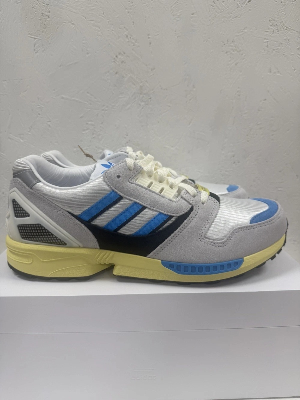 adidas ZX 8000 MIG Cloud White Lucid Aquamarine Powder Yellow — 35 / 35.5 / 36, Novo
