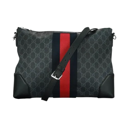 Shoulder Bag Gucci GG Supreme Leather Black