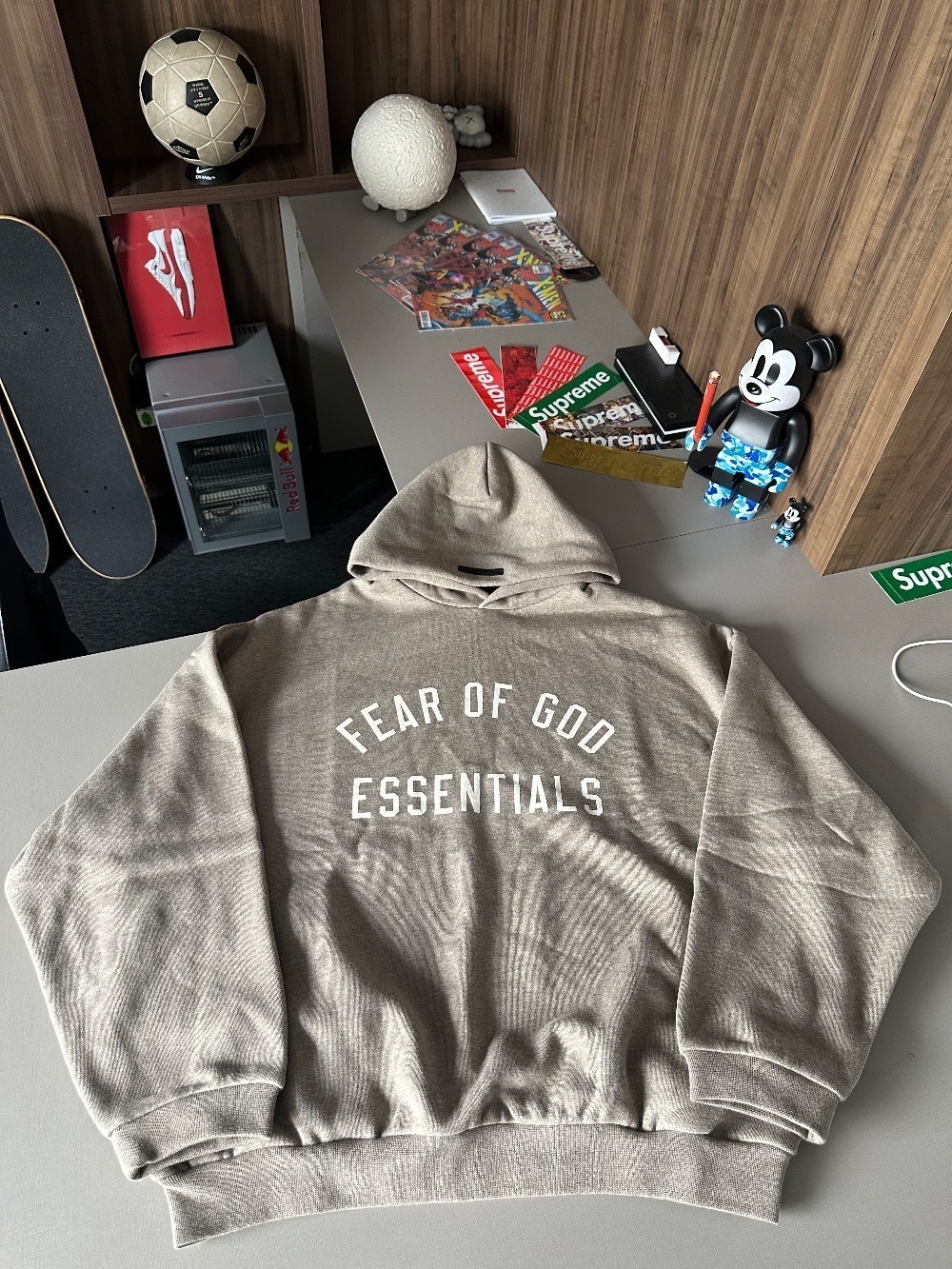Moletom Fear of God Essentials Fleece Heather Gray — G, Novo
