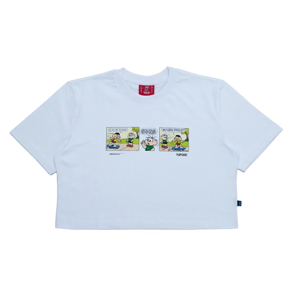 Turma da Mônica x TUPODE Camiseta Melhol Histolia SK8 Feminina Blanco