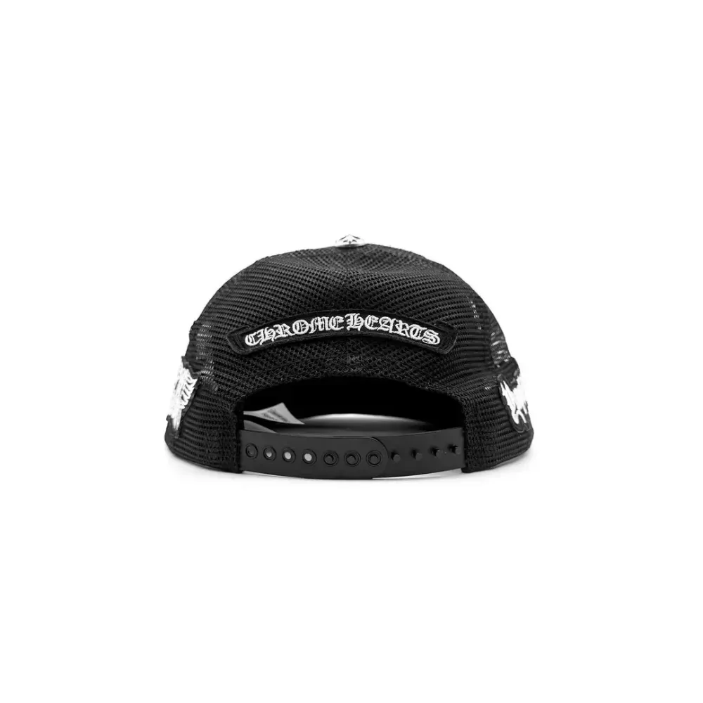 Yungblud x Aerosmith x Chrome Hearts Boné Embroidered Patch Black