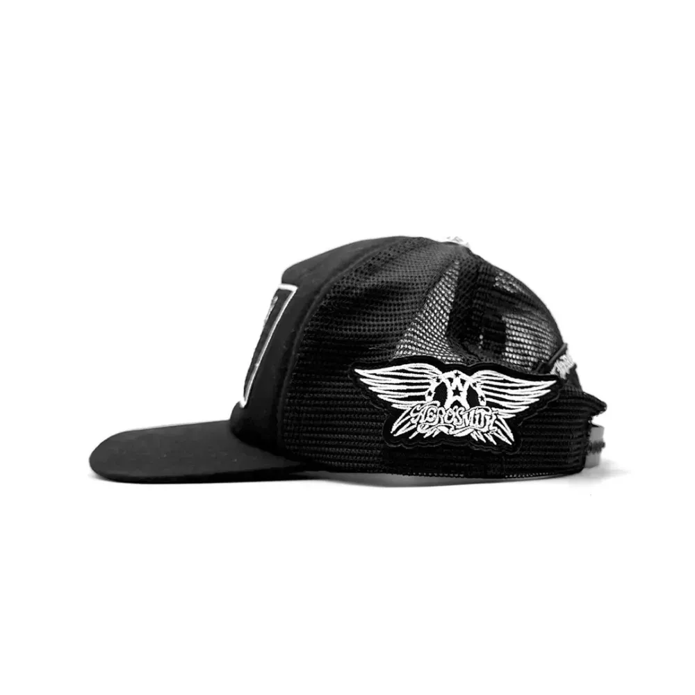 Yungblud x Aerosmith x Chrome Hearts Boné Embroidered Patch Black