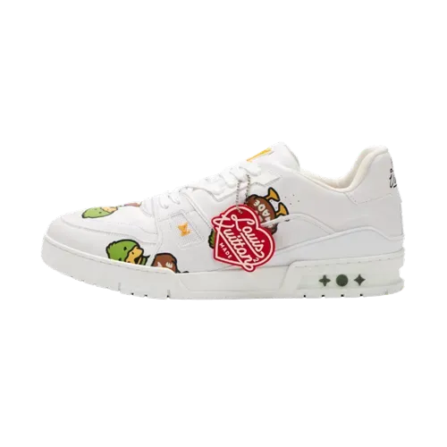 Nigo x Louis Vuitton Trainer Low White Duck Print