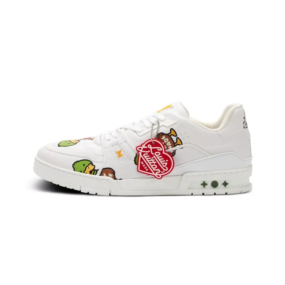 Nigo x Louis Vuitton Trainer Low White Duck Print - Droper